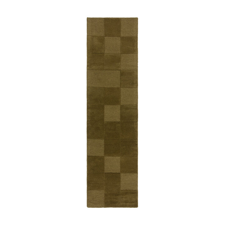 Luxe loper - Xeano checkerboard Groen