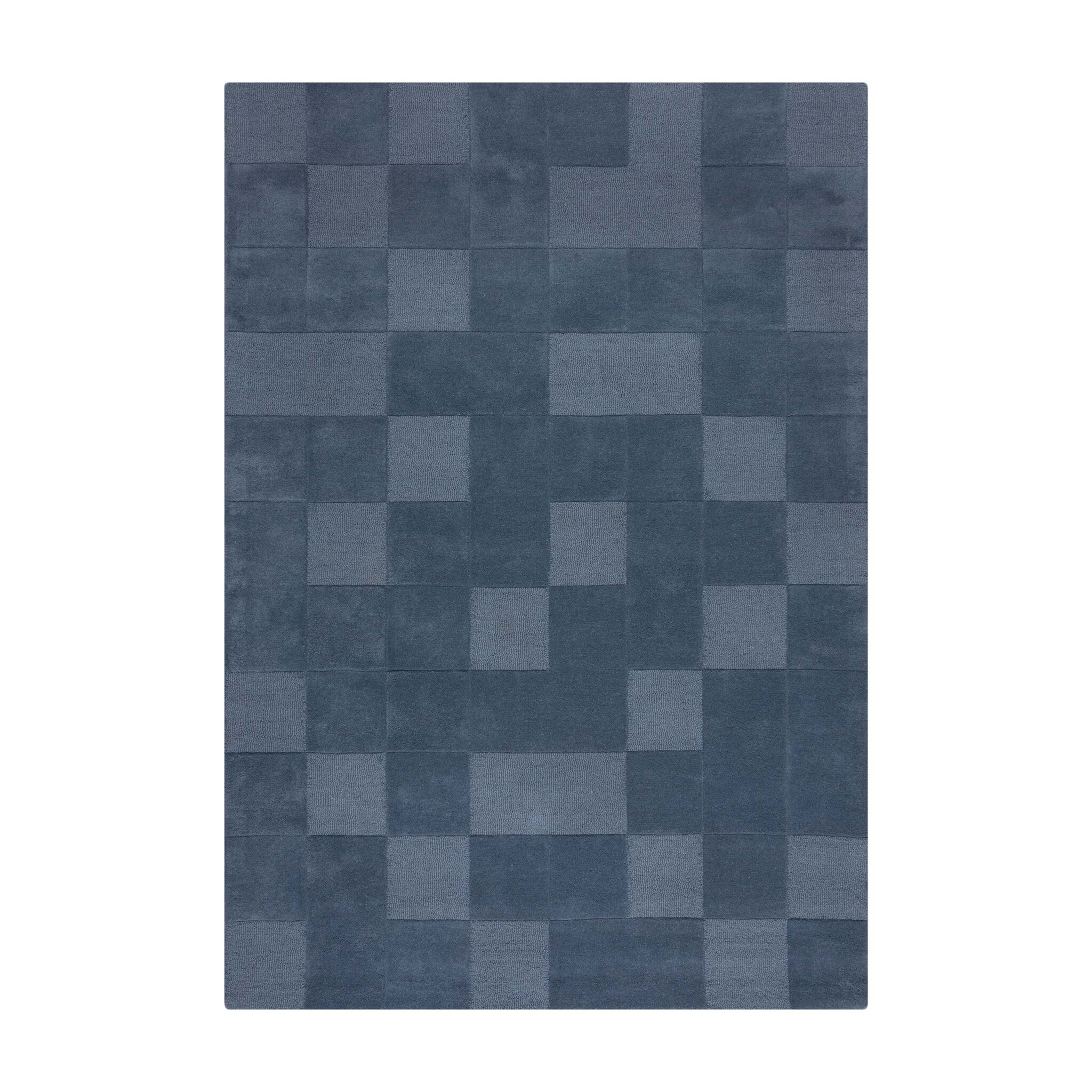Luxe vloerkleed - Xeano checkerboard Blauw - sfeer