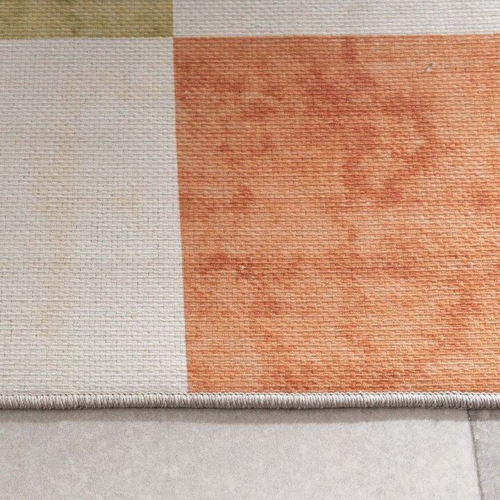 Retro binnen- & buitenvloerkleed - Pop Cubes Terra