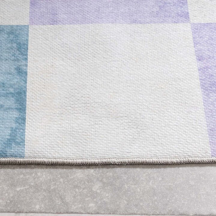 Retro binnen- & buitenvloerkleed - Pop Cubes Lila