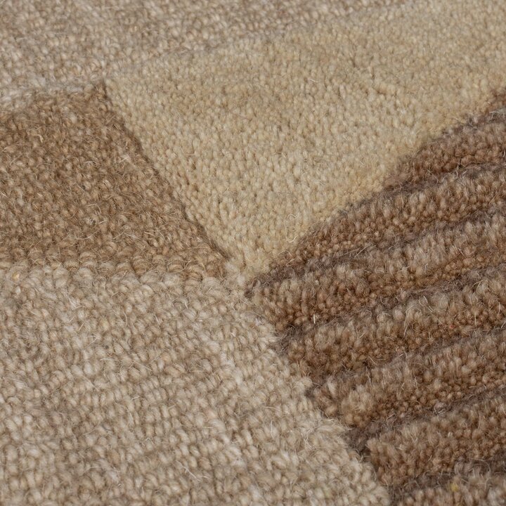 Abstract wollen loper - Anko Beige