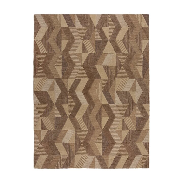 Abstract wollen vloerkleed - Anko Beige