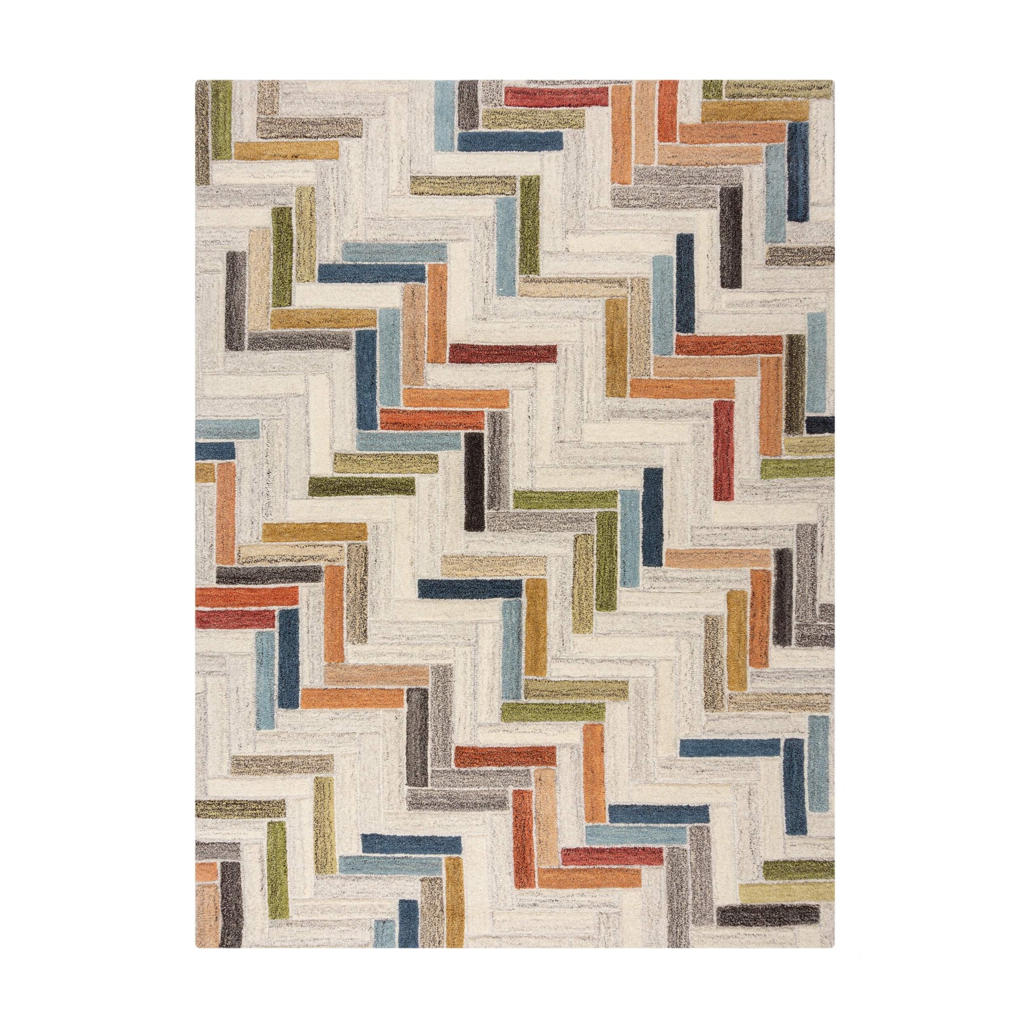 Wollen vloerkleed - Rusho Multicolor - sfeer