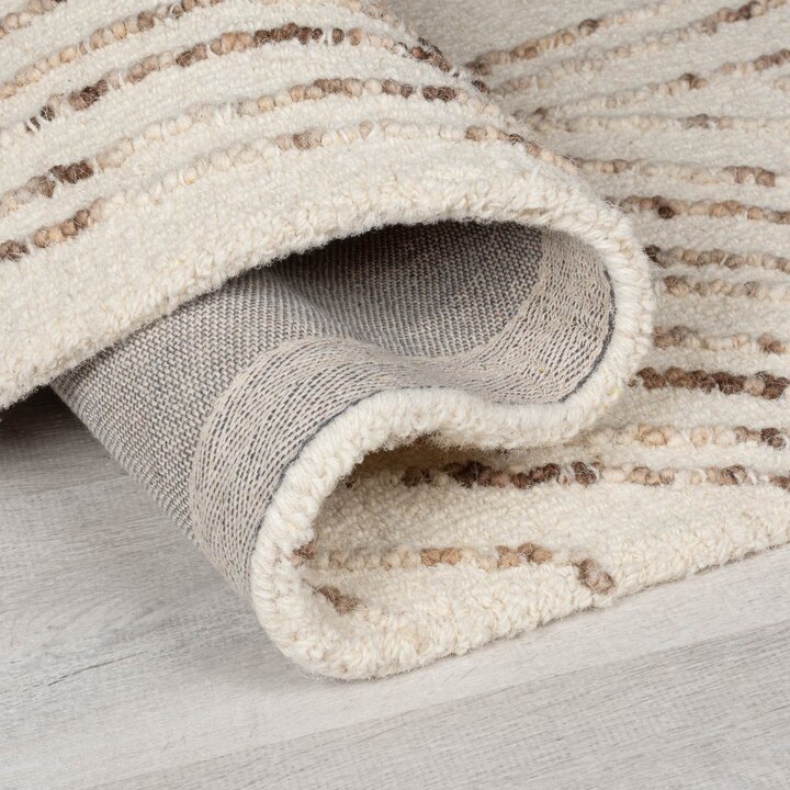 Abstract vloerkleed - Maceo Swirl Creme/Bruin