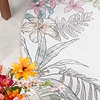 Rond buitenkleed bloemen - Poppy Creme - thumbnail 2
