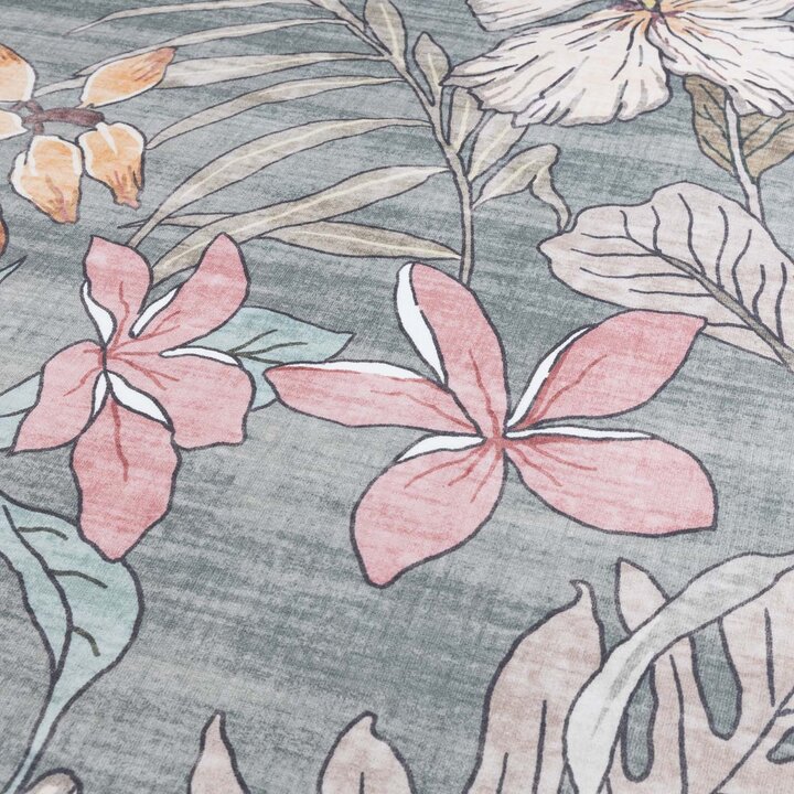 Buitenkleed bloemen - Poppy Olijfgroen