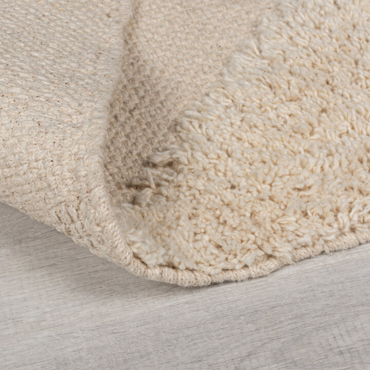 Wollen vloerkleed beige - Tiddo Zigzag 