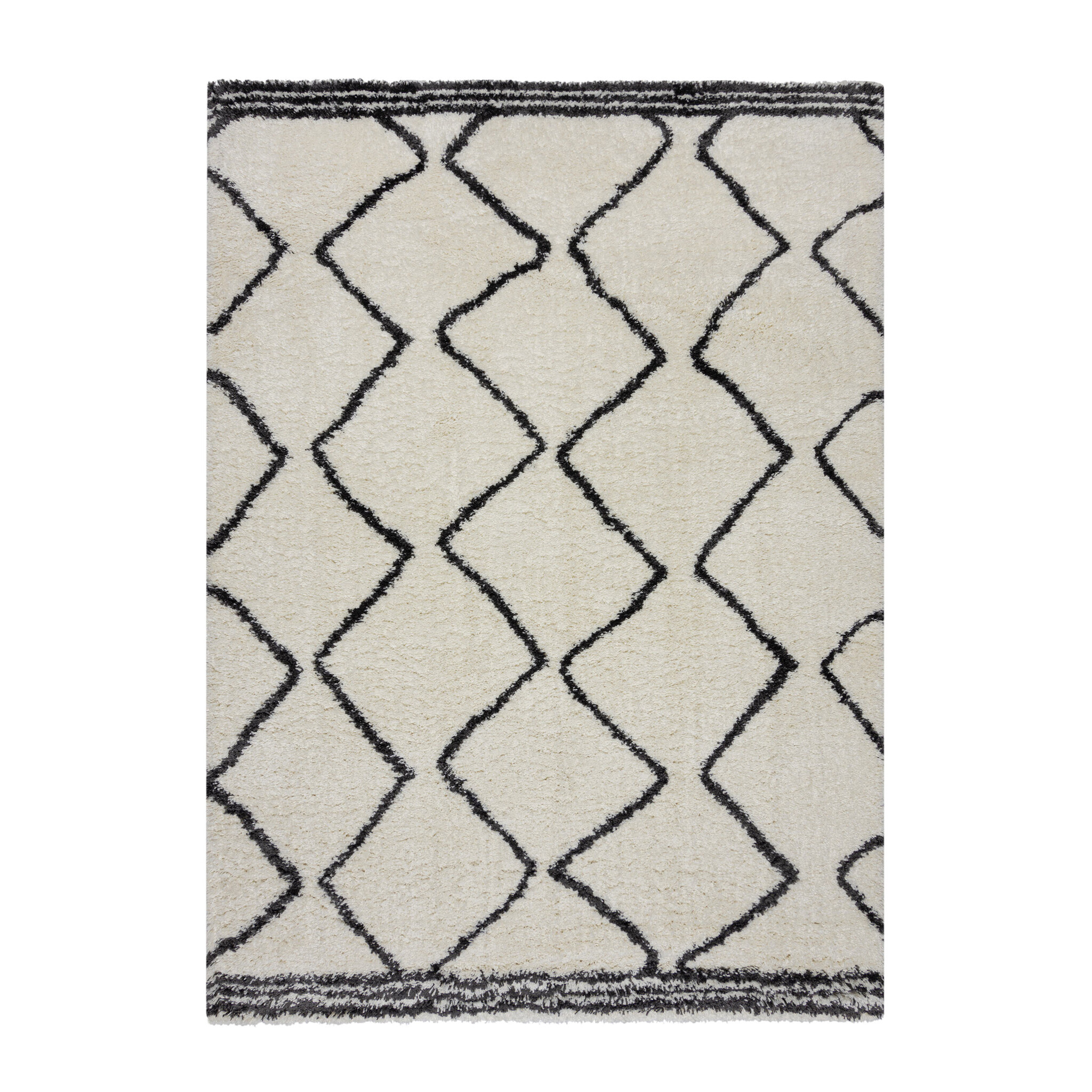 Berber vloerkleed - Riado Zigzag Zwart/Wit - sfeer