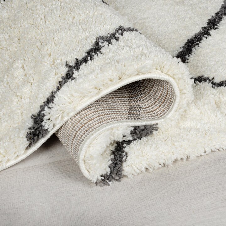 Berber vloerkleed - Riado Zigzag Zwart/Wit