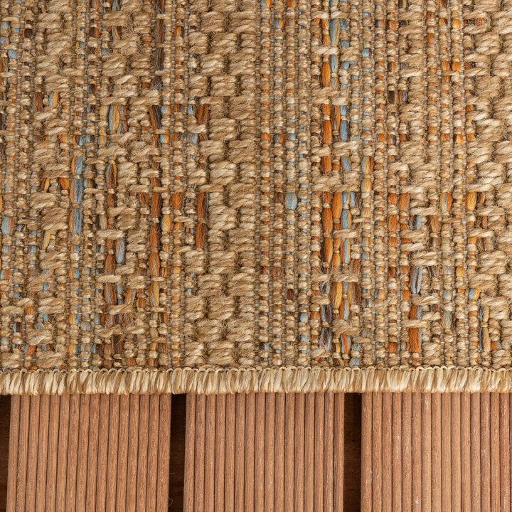 Jute buitenkleed - Daisy Lines Multicolor