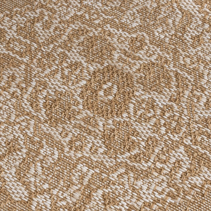 Jute buitenkleed - Daisy Medaillon Wit