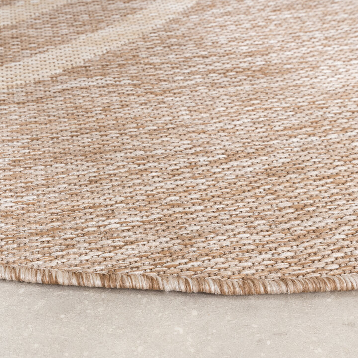 Rond In- & Outdoor vloerkleed - Sierra Arches Beige/Creme