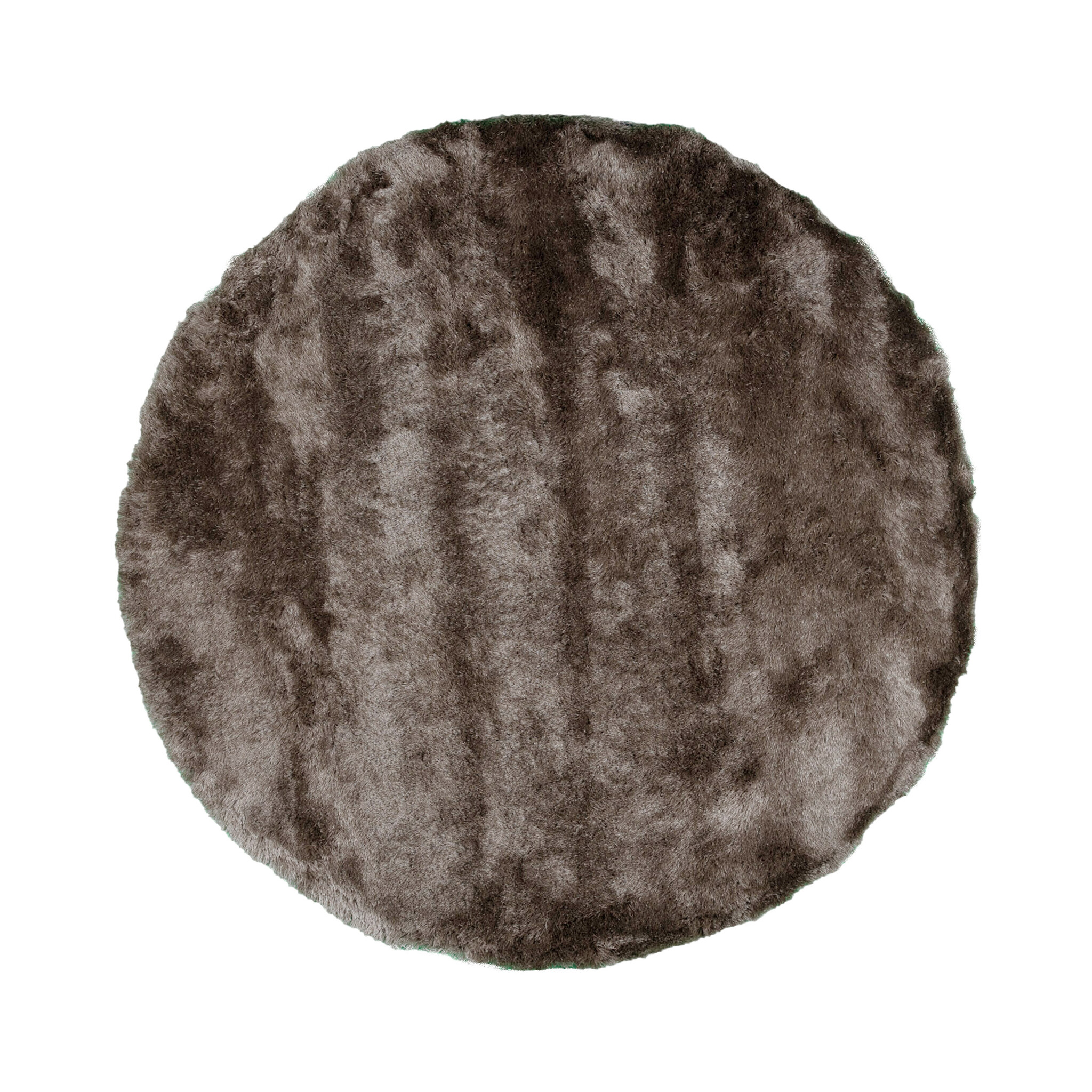 Rond hoogpolig vloerkleed - Glorious Zilver/Grijs - sfeer