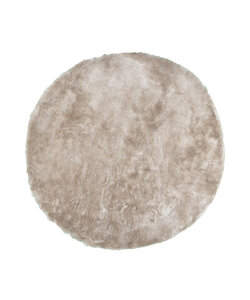 Rond hoogpolig vloerkleed - Glorious Champagne/Creme