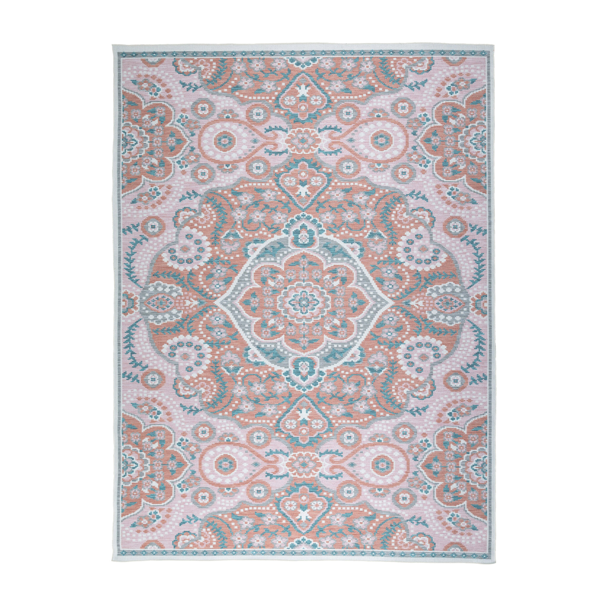 Bohemian buitenkleed - Vedra Medaillon Roze - sfeer