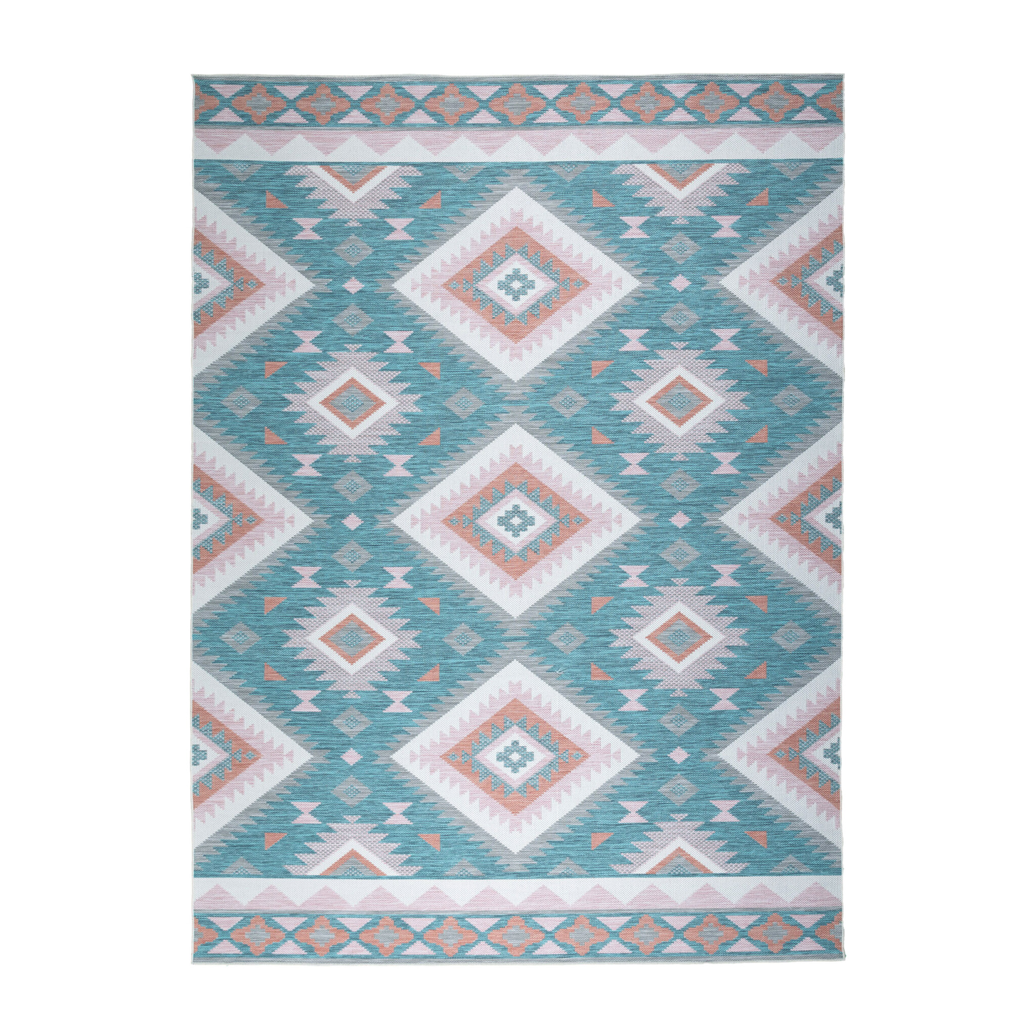 Bohemian buitenkleed - Vedra Aztec Blauw - sfeer