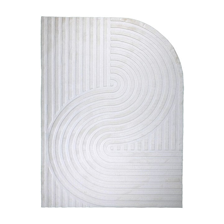 Organisch vloerkleed - Flowy Wavy Creme