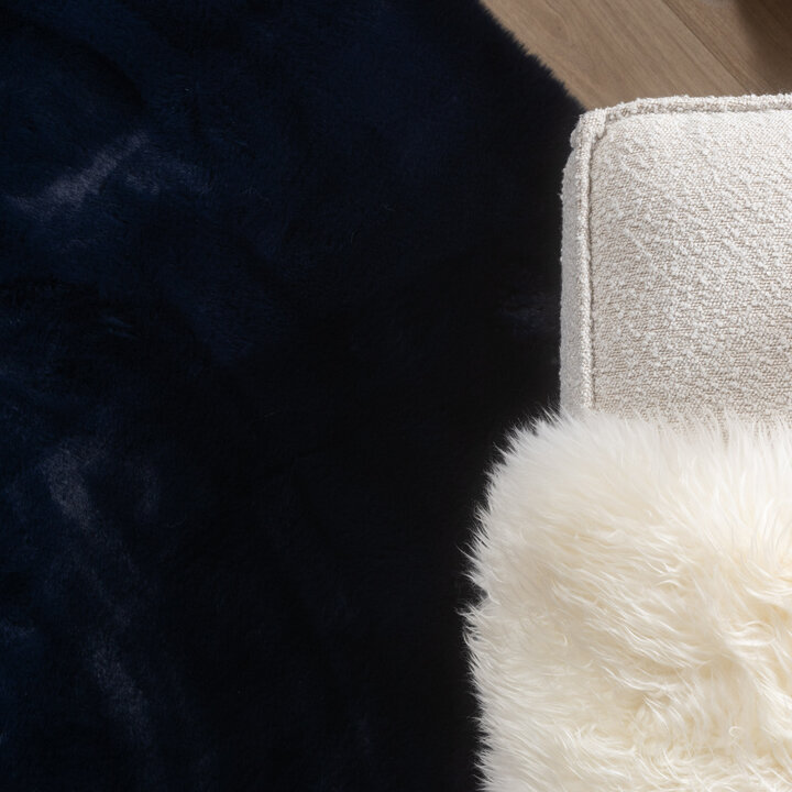 Zacht Hoogpolig vloerkleed - Comfy Supreme Donkerblauw