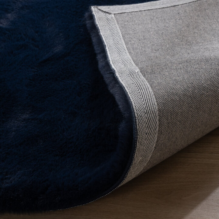 Zacht Hoogpolig vloerkleed - Comfy Supreme Donkerblauw