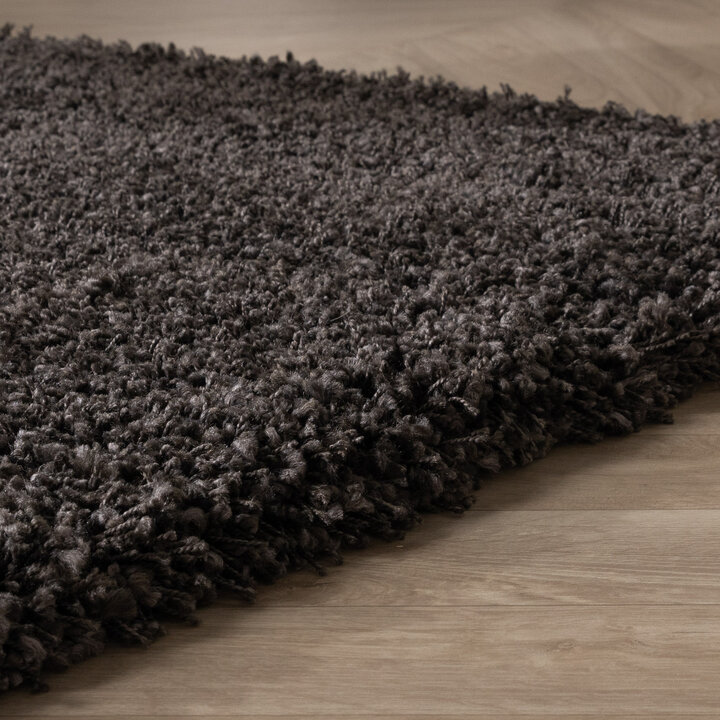 Luxe hoogpolig vloerkleed - Yves Antraciet