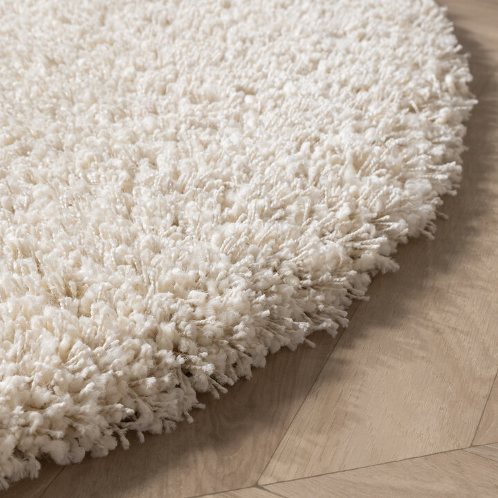 Rond hoogpolig vloerkleed - Yves Creme