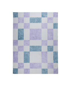 Retro binnen- & buitenvloerkleed - Pop Cubes Lila