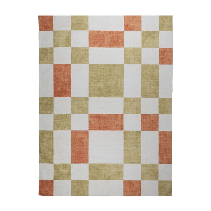Retro binnen- & buitenvloerkleed - Pop Cubes Terra