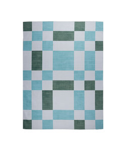 Retro binnen- & buitenvloerkleed - Pop Cubes Groen