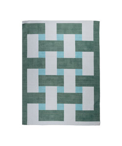 Retro binnen- & buitenvloerkleed - Pop Lines Groen