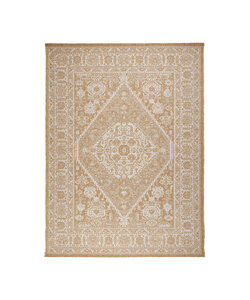 Jute buitenkleed - Daisy Medaillon Wit