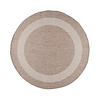 Rond In- & Outdoor vloerkleed - Sierra Border Beige/Creme - thumbnail 1