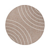 Rond In- & Outdoor vloerkleed - Sierra Curves Beige/Creme - thumbnail 1