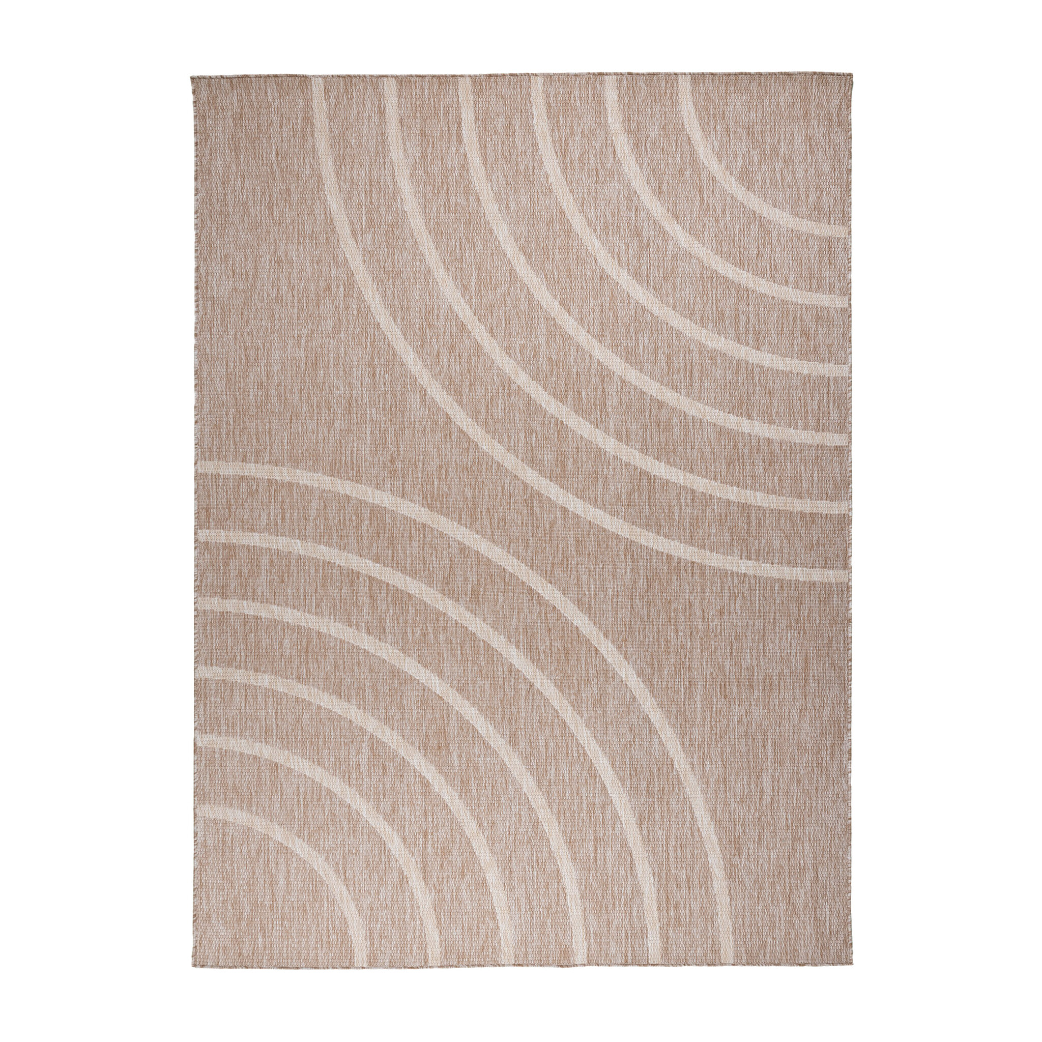 In- & Outdoor vloerkleed - Sierra Curves Beige/Creme - sfeer
