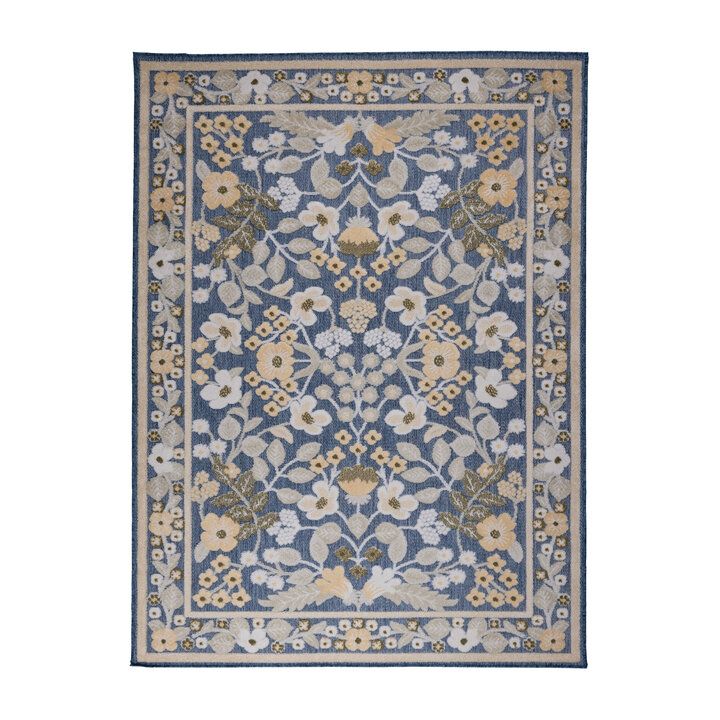 Binnen- & buitenvloerkleed - Bloom Oriental Blauw