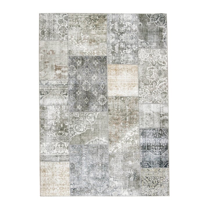 Patchwork vloerkleed - Lago Grijs