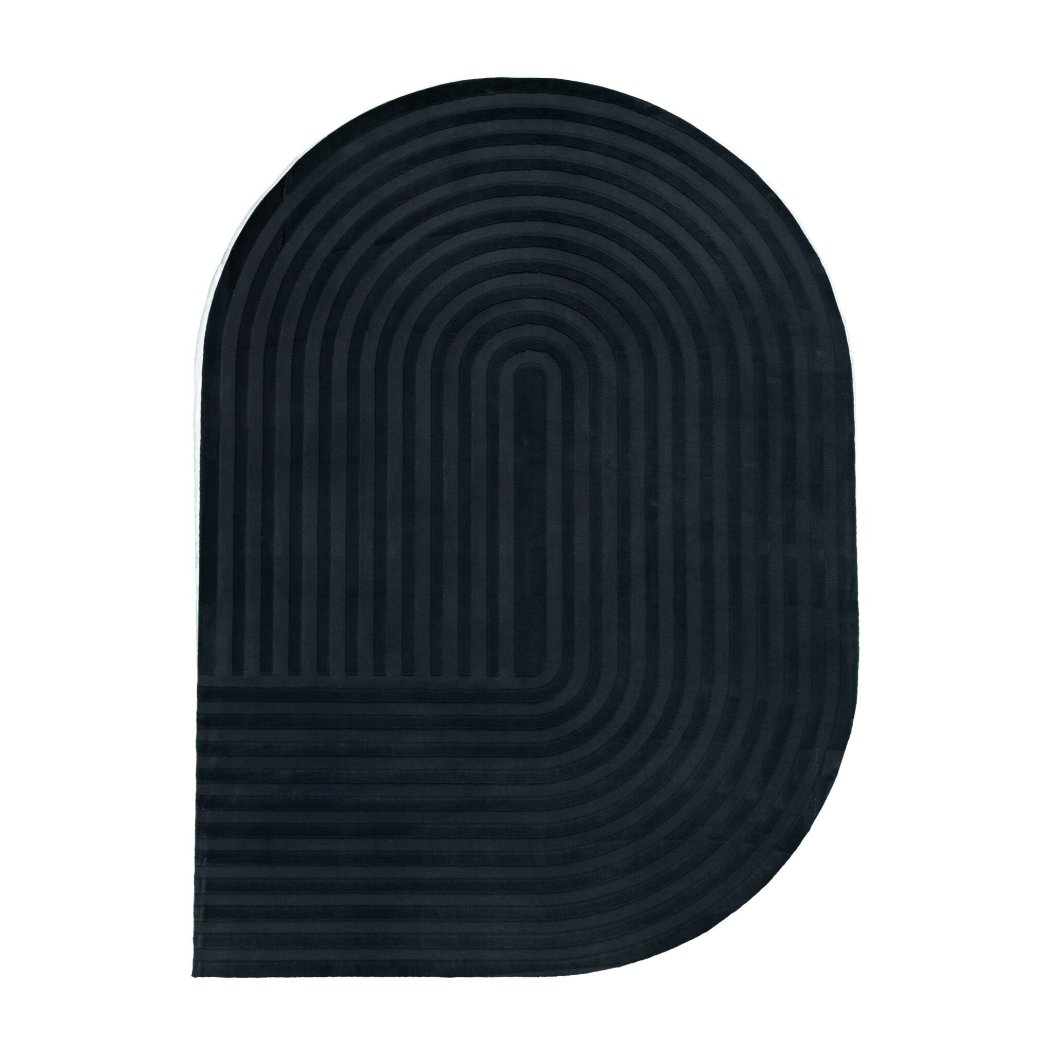 Organisch vloerkleed - Flowy Arch Antraciet - sfeer