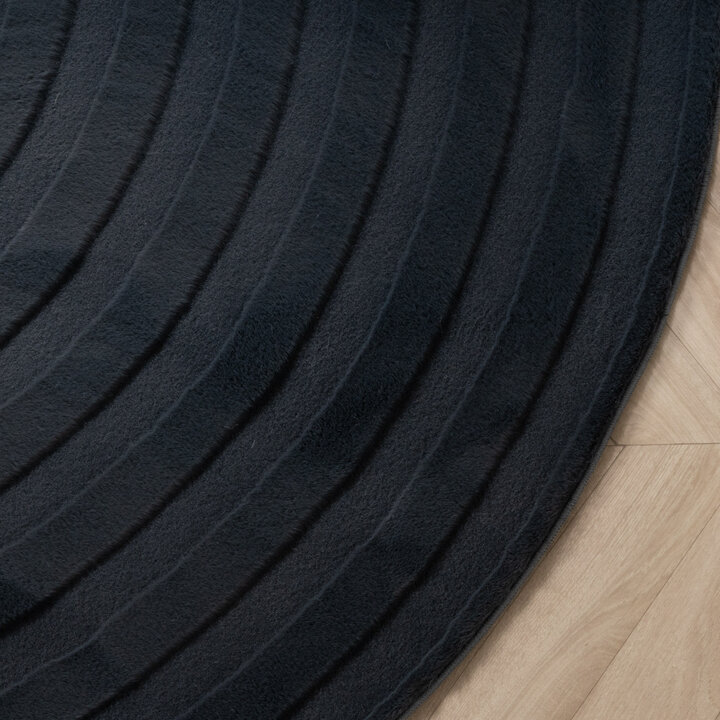 Organisch vloerkleed - Flowy Lines Antraciet