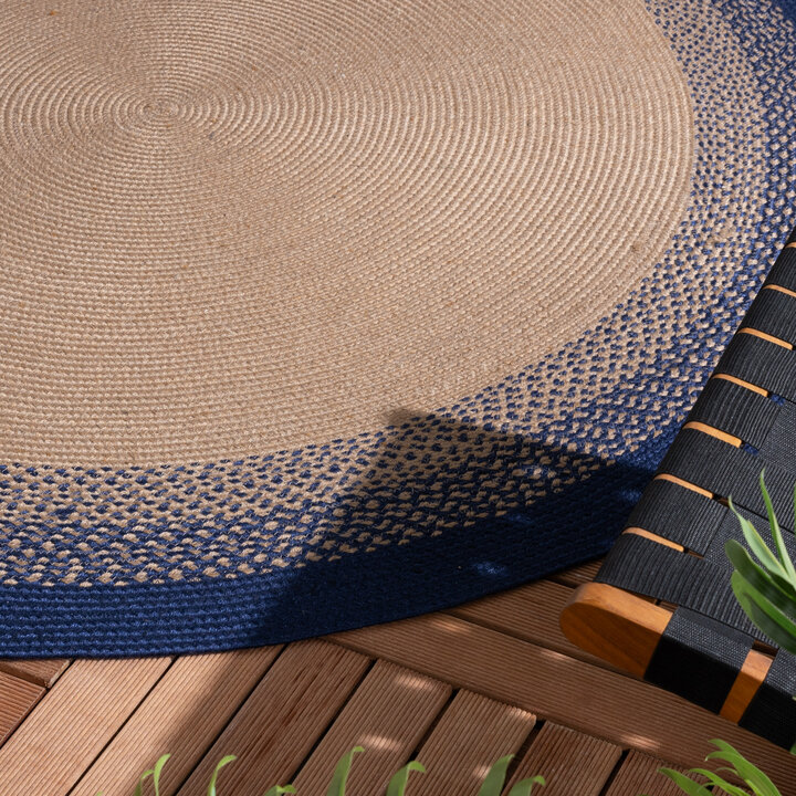 Rond binnen- & buitenkleed - Florence Blauw