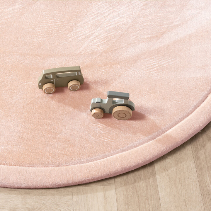 Ronde speelmat - Jip Roze