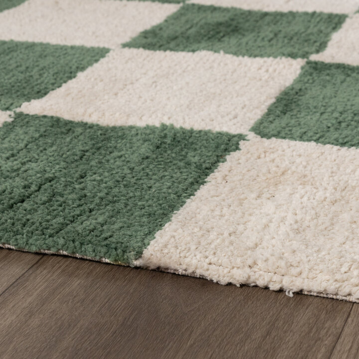 Checkerboard vloerkleed - Blox Groen