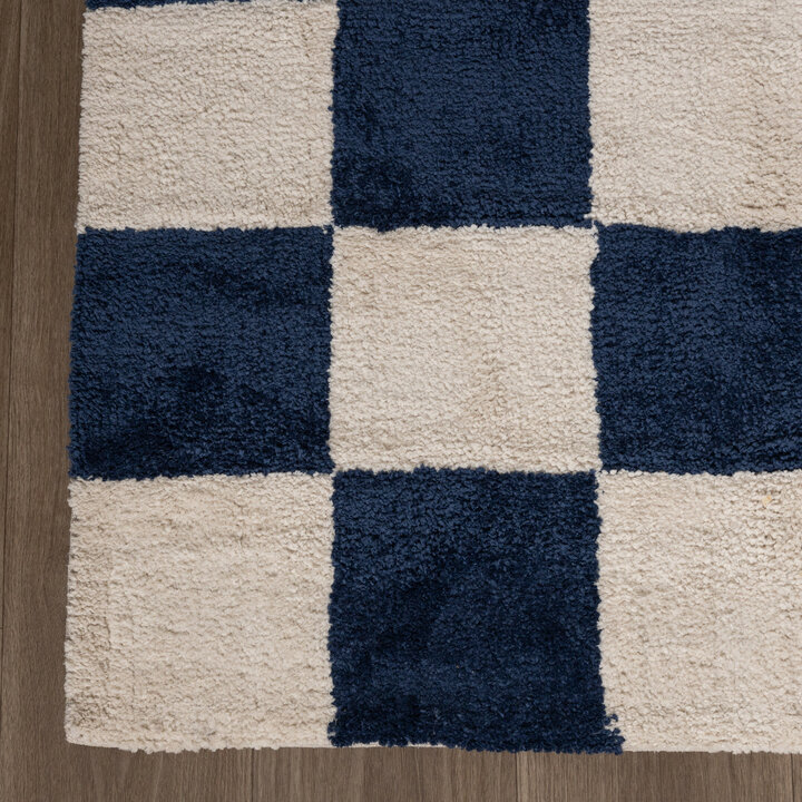 Checkerboard vloerkleed - Blox Blauw