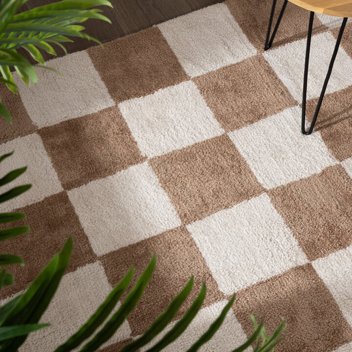Checkerboard vloerkleed - Blox Beige