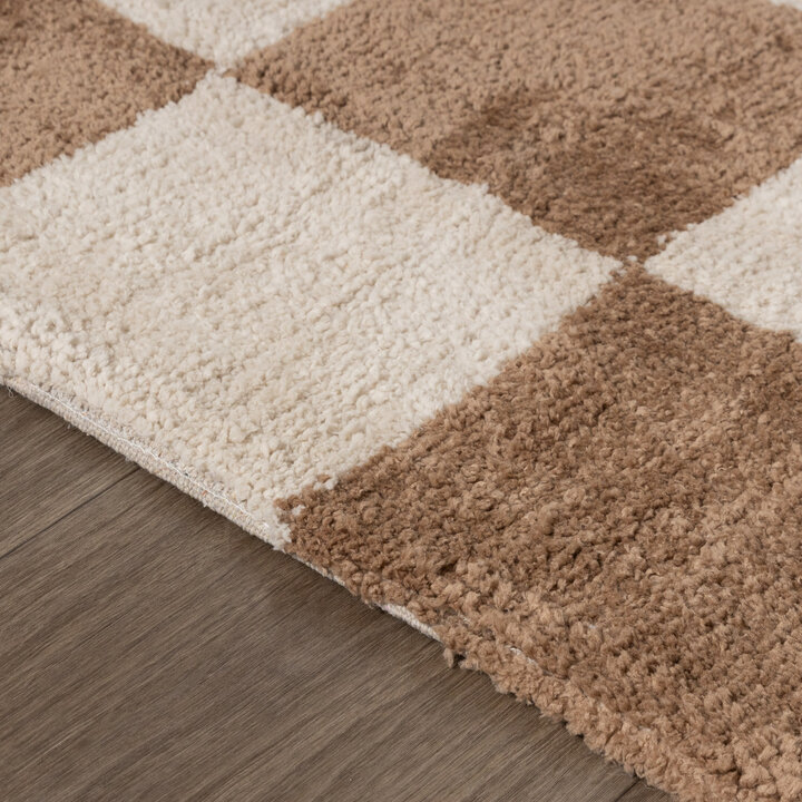 Checkerboard vloerkleed - Blox Beige