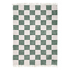 Checkerboard vloerkleed - Blox Fringe Groen - thumbnail 1