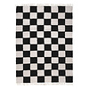 Checkerboard vloerkleed - Blox Fringe Zwart - thumbnail 1