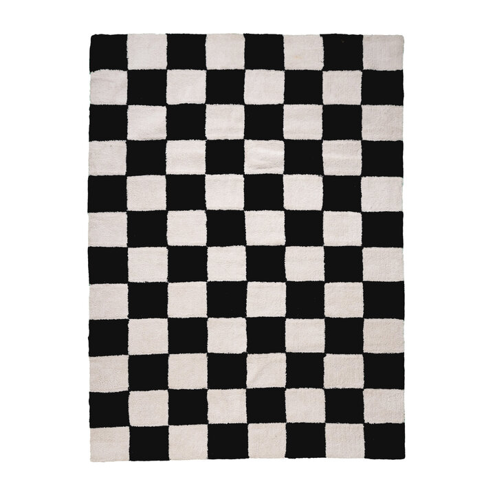 Checkerboard vloerkleed - Blox Zwart
