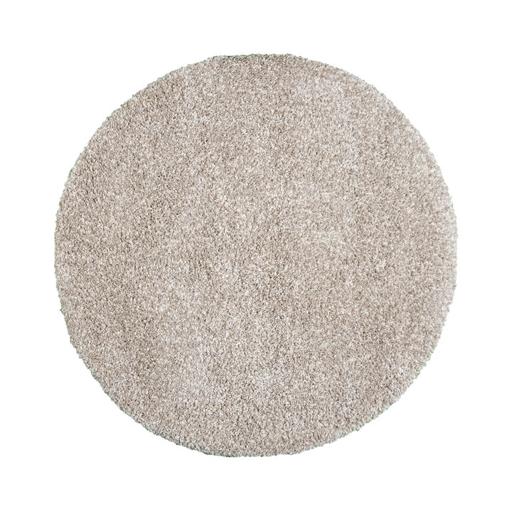 Rond hoogpolig vloerkleed - Yves Beige