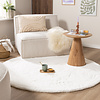 Rond Hoogpolig vloerkleed - Comfy Supreme Wit - thumbnail