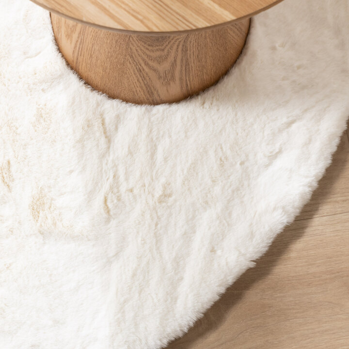 Rond Hoogpolig vloerkleed - Comfy Supreme Wit