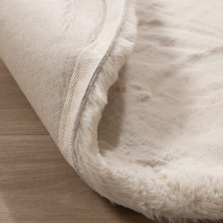 Rond Hoogpolig vloerkleed - Comfy Supreme Creme